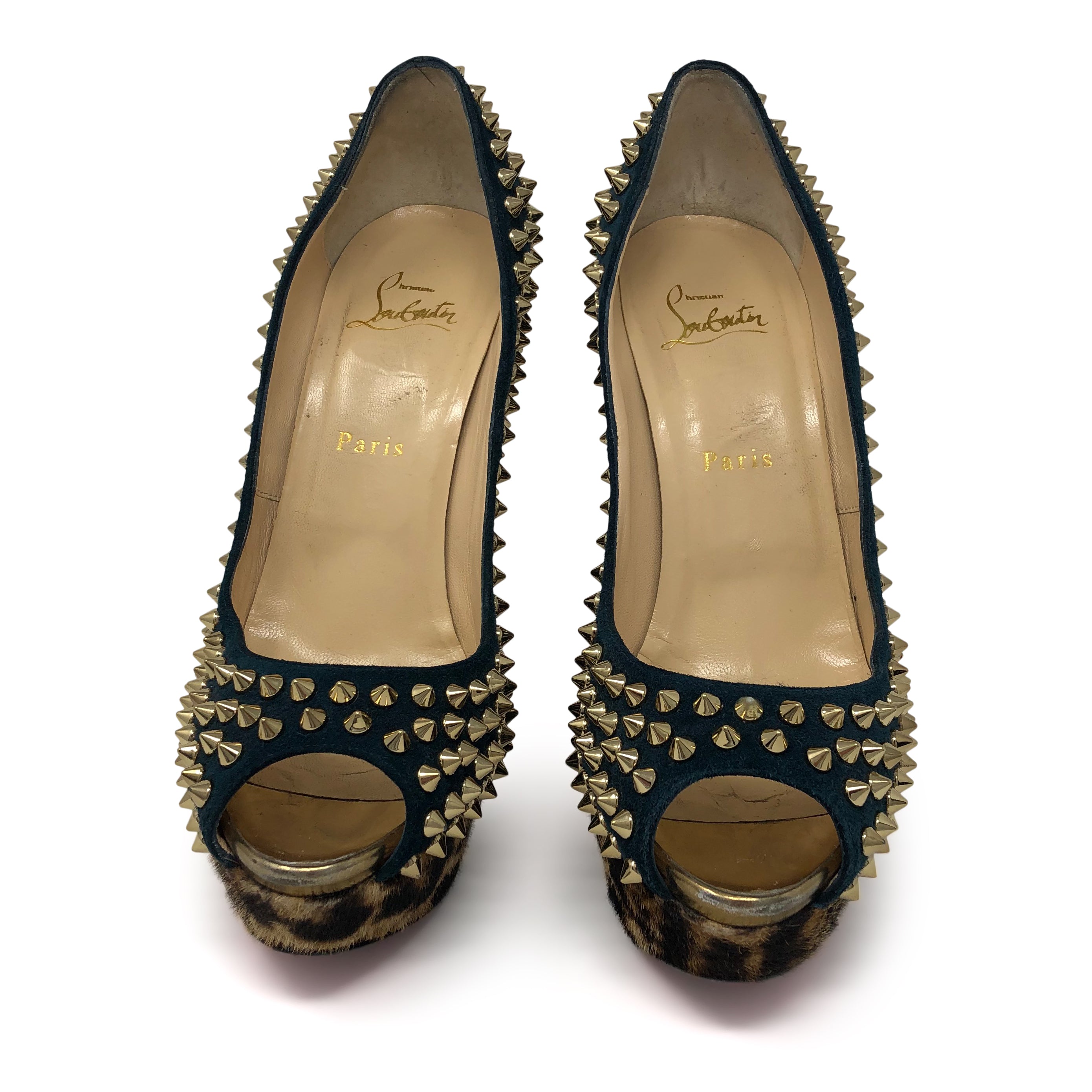 Christian louboutin lady peep fashion spikes